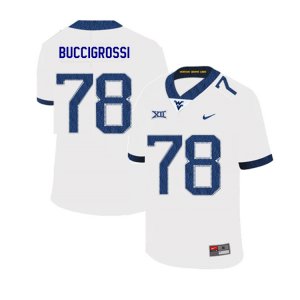 Men's West Virginia Mountaineers NCAA #78 Jacob Buccigrossi White Authentic Nike 2019 Stitched College Football Jersey AV15P73JS